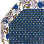 Set de table matelass octogonal Bleu motif Dentelle