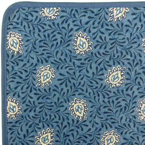 Manique en tissu Provençal Bleu motif Lotus