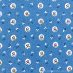 Serviette de table 45x45 cm Bleue motif Provençal Fleurettes