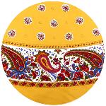 Nappe Ronde Jaune 175 cm joli motif Provençal "Maianenco