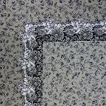Square Cotton Tablecloth Grey 63"X63" "Country" pattern