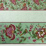 Nappe Enduite Rectangulaire Menthe motif "Colombes"