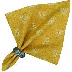 Serviette de table 45x45 cm Jaune motif Campano