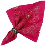 Serviette de table 45x45 cm Rose Freesia motif Campano