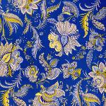 Square Cotton Tablecloth Blue 63"X63" "Inola" pattern