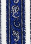 Coupon Tissu Provençal Bleu motif Cachemire 0,08 x 1,30 m