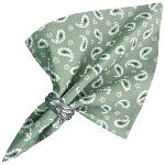 Serviette de table 45x45 cm Verte motif Volutes