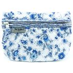 Pochette Provençale "Magnolia", Blanche & Bleue motif Champêtre