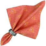 Serviette de table 45x45 cm Orange motif Campano