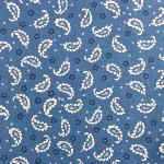 Serviette de table 45x45 cm Bleue motif Volutes